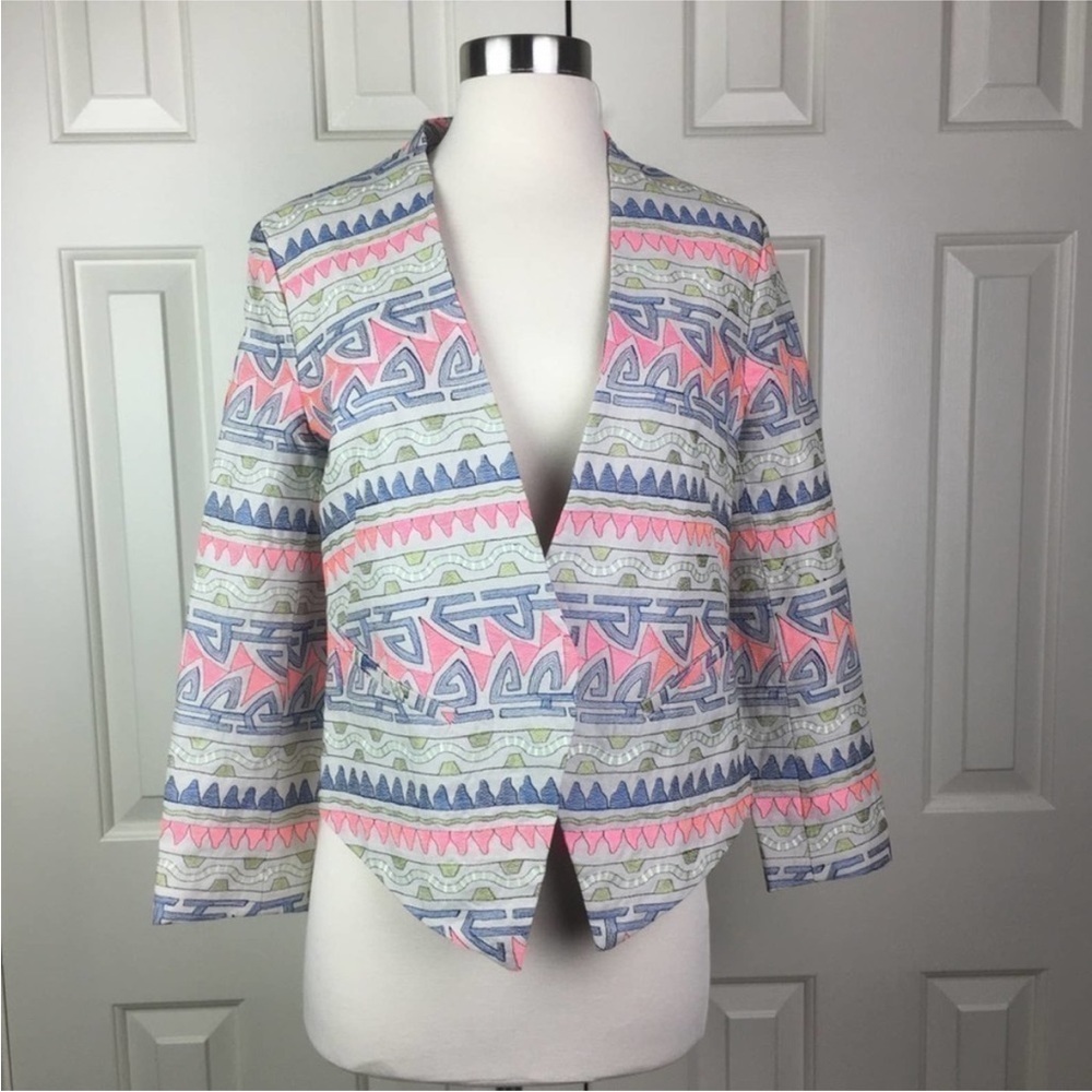 Parker Multicolor Patterned Blazer - image 1